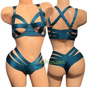 Victoria’s Secret Luxe Seriously sexy Strappy Balconette bra & Cheeky panty Set